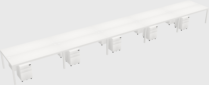 Shared rectangular desk