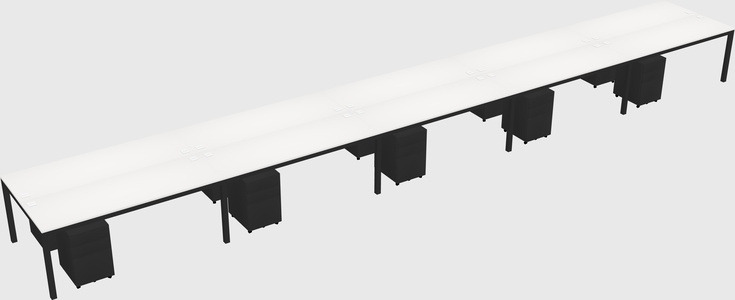 Shared rectangular desk