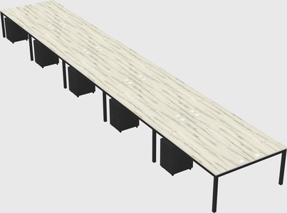 Shared rectangular desk