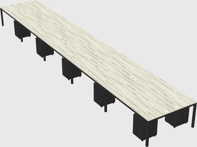 Shared rectangular desk