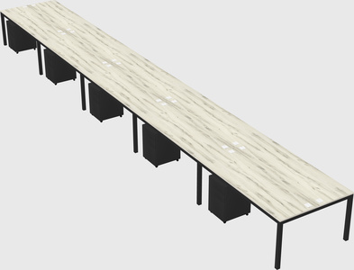 Shared rectangular desk