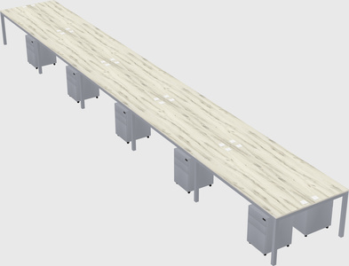 Shared rectangular desk
