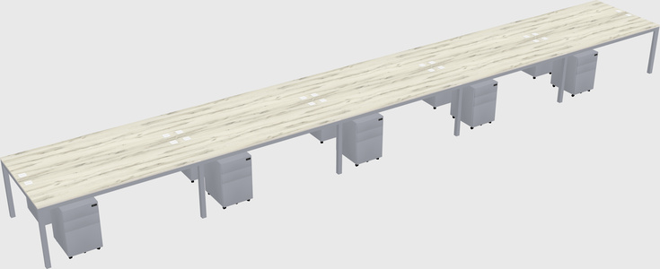 Shared rectangular desk