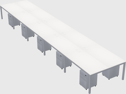 Shared rectangular desk