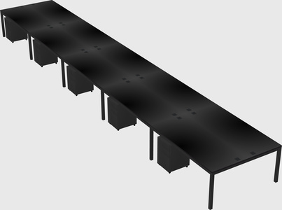 Shared rectangular desk