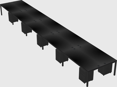 Shared rectangular desk