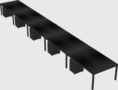 Shared rectangular desk