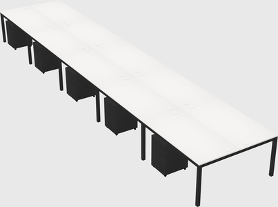 Shared rectangular desk