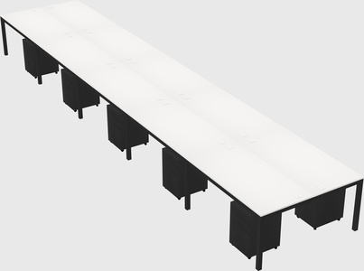 Shared rectangular desk