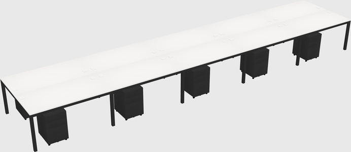 Shared rectangular desk