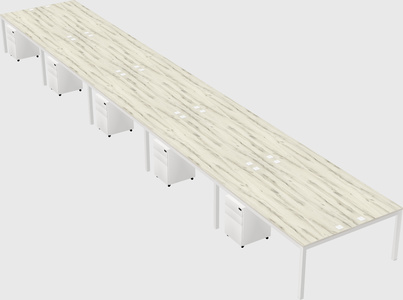 Shared rectangular desk