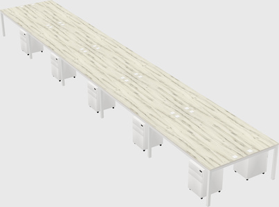 Shared rectangular desk