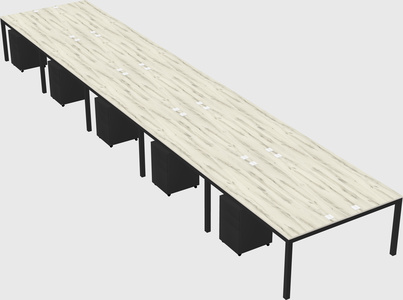 Shared rectangular desk