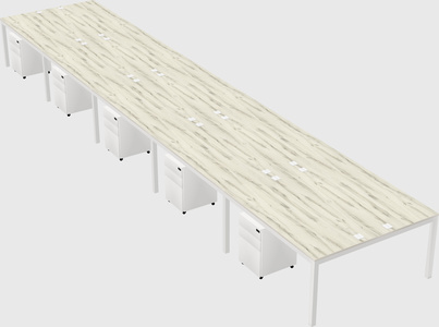 Shared rectangular desk
