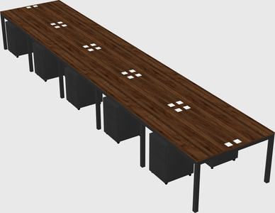 Shared rectangular desk