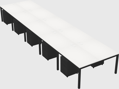 Shared rectangular desk