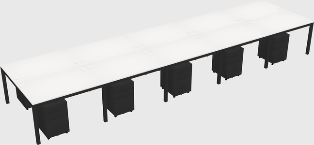 Shared rectangular desk