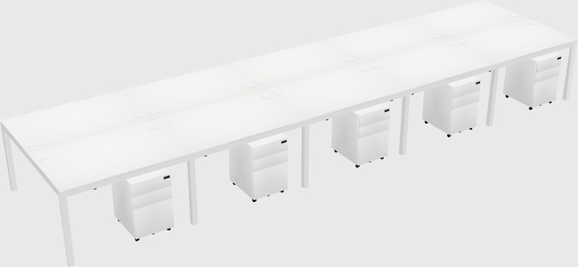 Shared rectangular desk