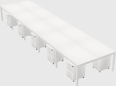 Shared rectangular desk