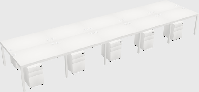 Shared rectangular desk