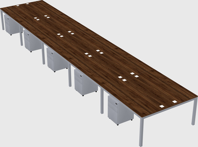 Shared rectangular desk