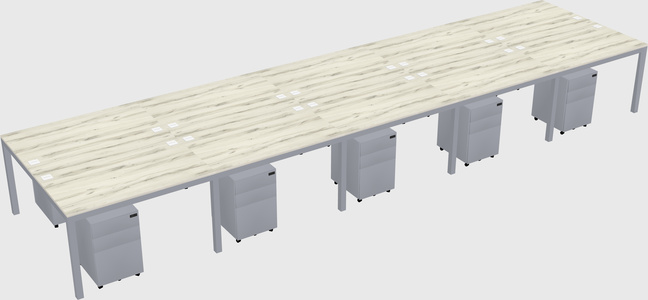 Shared rectangular desk