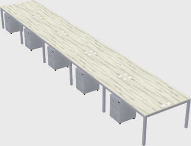 Shared rectangular desk