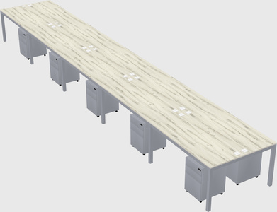 Shared rectangular desk