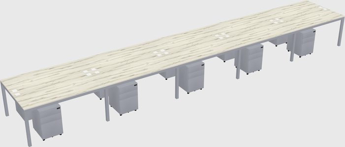 Shared rectangular desk