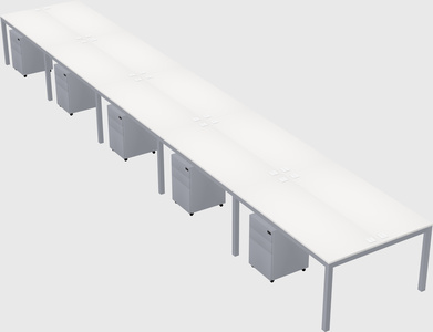 Shared rectangular desk