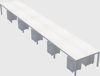 Shared rectangular desk