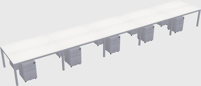 Shared rectangular desk