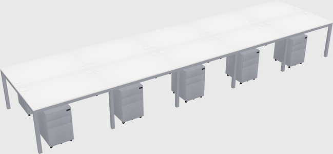 Shared rectangular desk