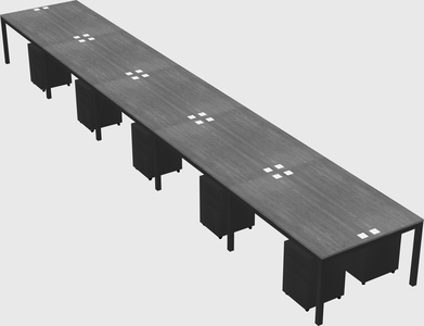 Shared rectangular desk