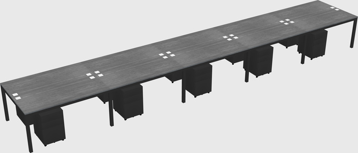 Shared rectangular desk
