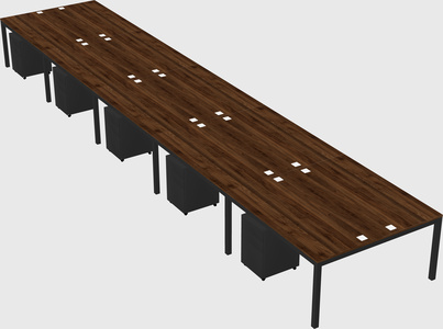 Shared rectangular desk