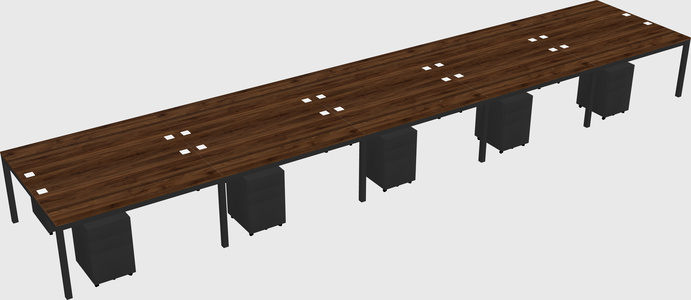 Shared rectangular desk