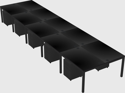 Shared rectangular desk