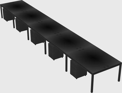 Shared rectangular desk