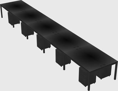 Shared rectangular desk