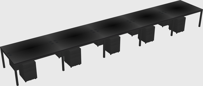 Shared rectangular desk