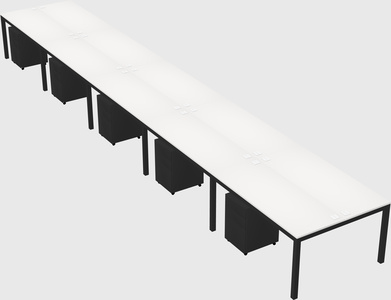 Shared rectangular desk