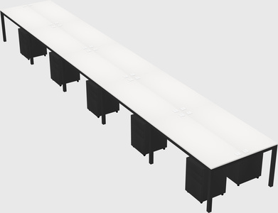 Shared rectangular desk