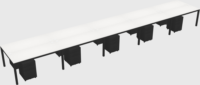 Shared rectangular desk