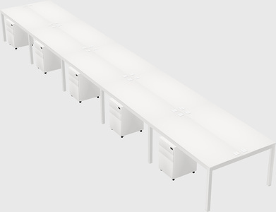 Shared rectangular desk