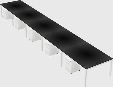 Shared rectangular desk