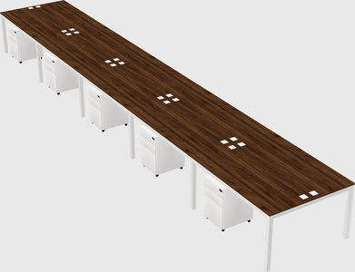 Shared rectangular desk