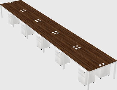 Shared rectangular desk