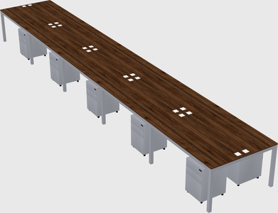 Shared rectangular desk