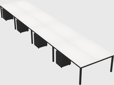 Shared rectangular desk